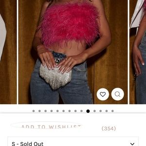 Fuschia feather top
